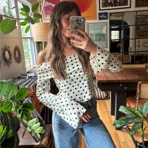 Polka Dot Off-Shoulder Top